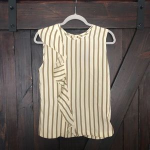 Sandro Striped Sleeveless Blouse- Bari Vanille
